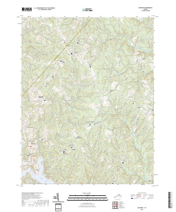Belmont topographic map thumbnail