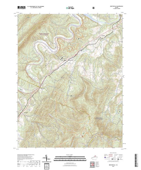 Bentonville topographic map thumbnail