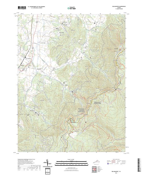 Big Meadows topographic map thumbnail