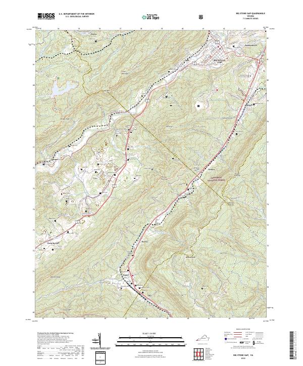 Big Stone Gap topographic map thumbnail