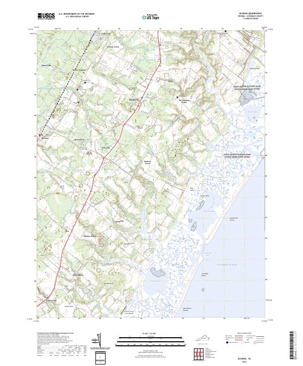 Bloxom topographic map thumbnail