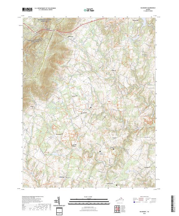 Bluemont topographic map thumbnail