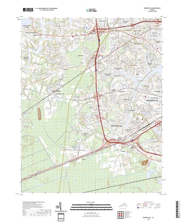 Bowers Hill topographic map thumbnail