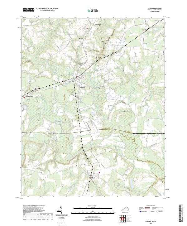 Boykins topographic map thumbnail