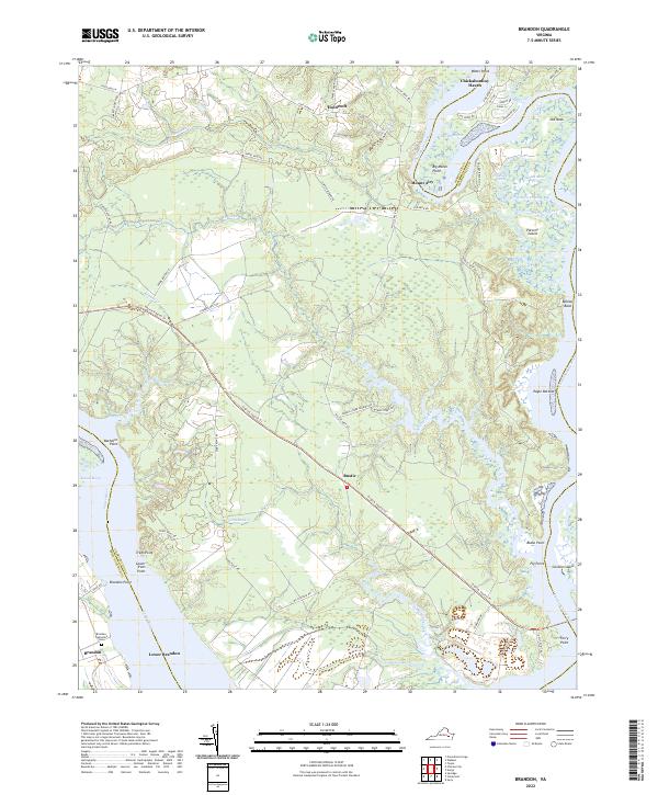 Brandon topographic map thumbnail