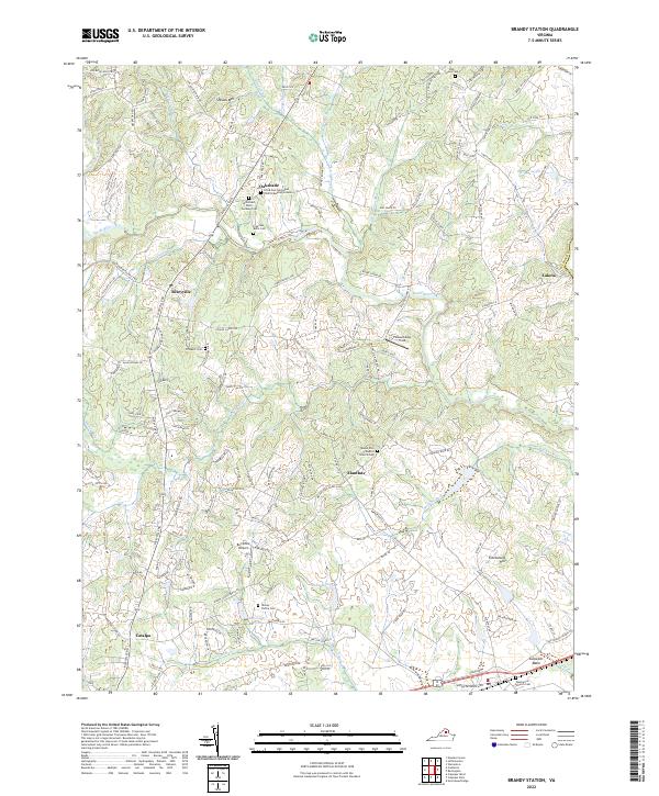 Brandy Station topographic map thumbnail