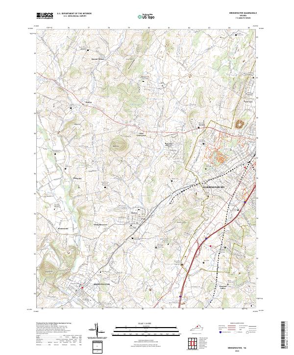 Bridgewater topographic map thumbnail