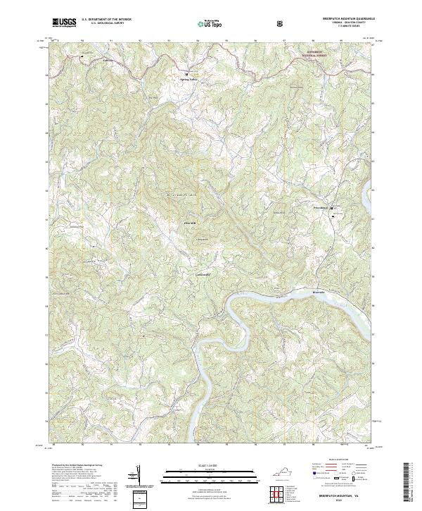 Brierpatch Mountain topographic map thumbnail