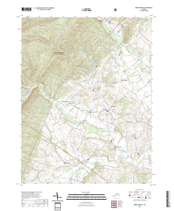 Briery Branch topographic map thumbnail