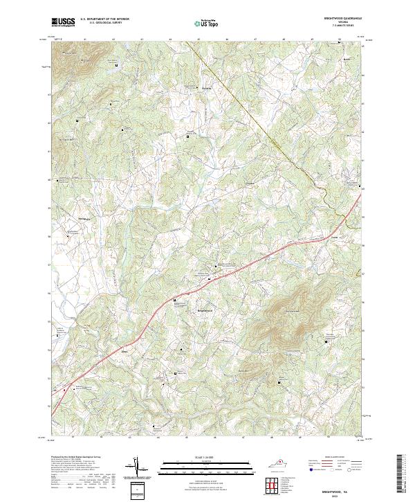 Brightwood topographic map thumbnail
