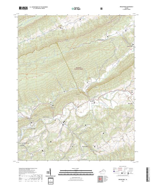 Broadford topographic map thumbnail