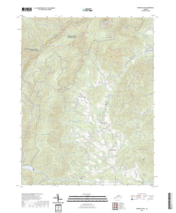Browns Cove topographic map thumbnail
