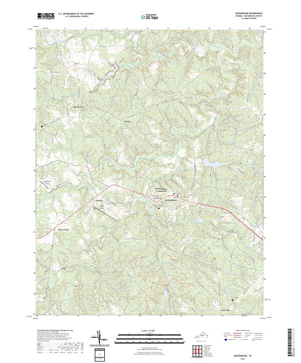Buckingham topographic map thumbnail