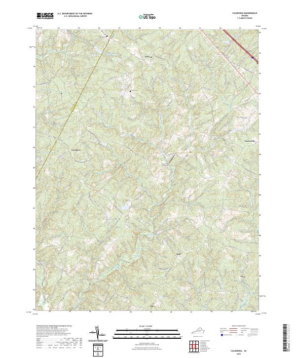 Caledonia topographic map thumbnail