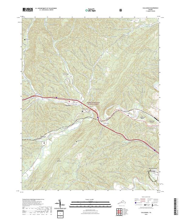 Callaghan topographic map thumbnail