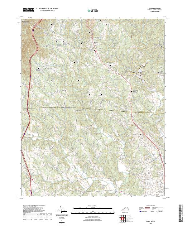 Cana topographic map thumbnail