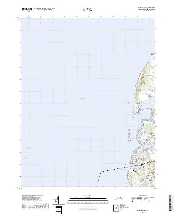 Cape Charles topographic map thumbnail