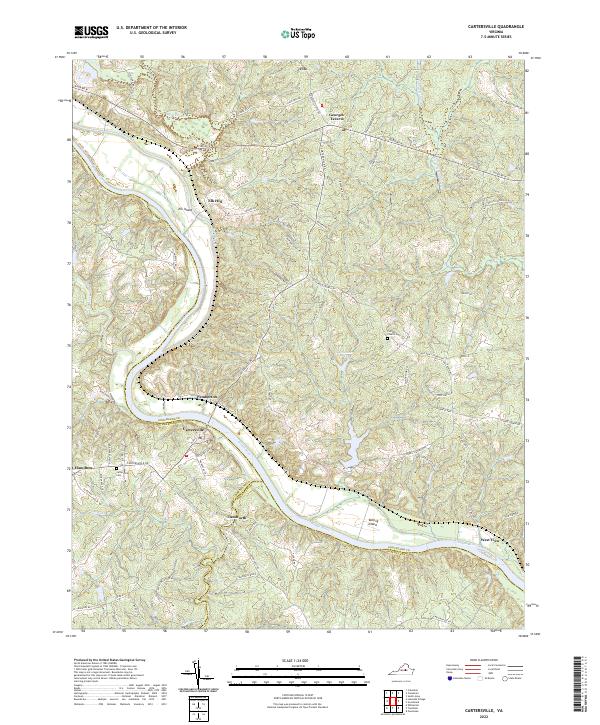 Cartersville topographic map thumbnail