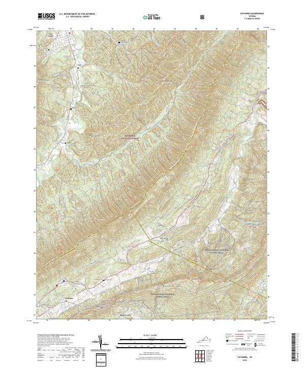 Catawba topographic map thumbnail