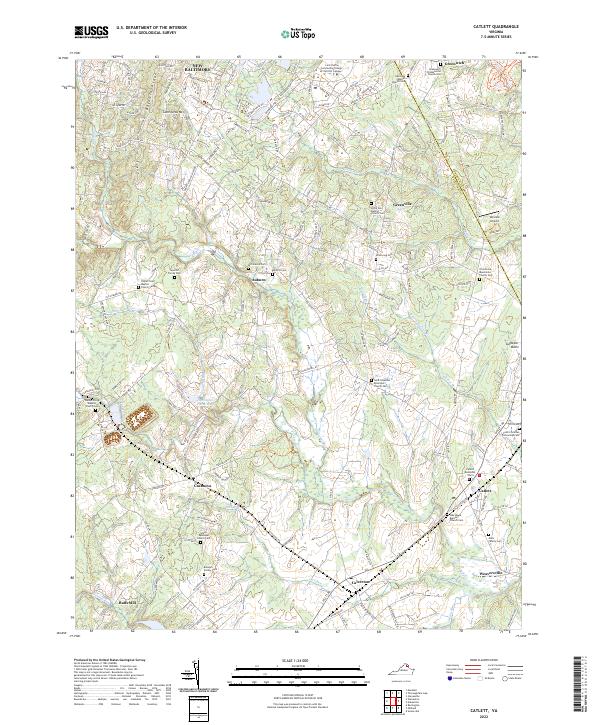 Catlett topographic map thumbnail