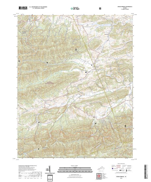 Cedar Springs topographic map thumbnail