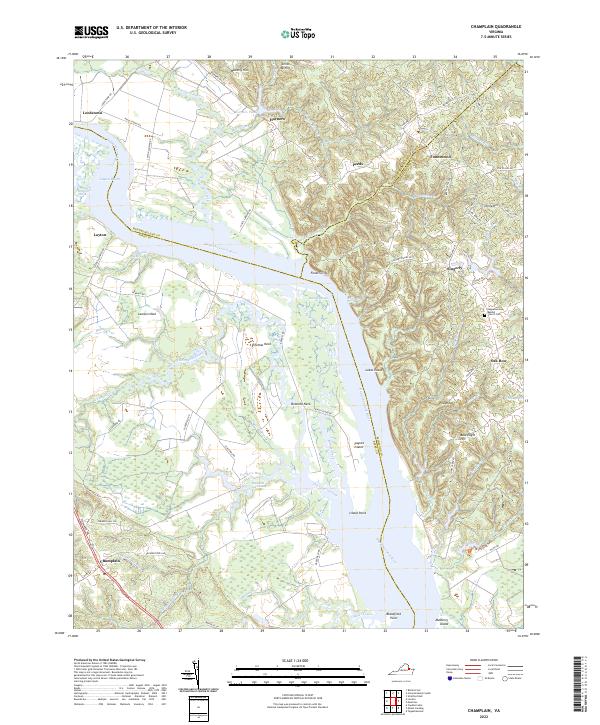 Champlain topographic map thumbnail