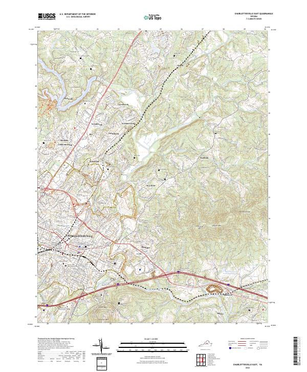 Charlottesville East topographic map thumbnail