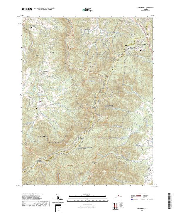 Chester Gap topographic map thumbnail