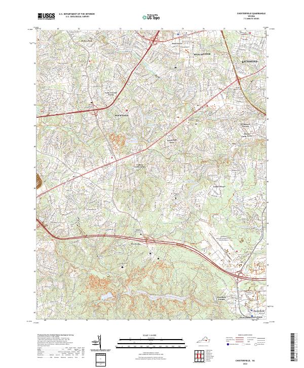 Chesterfield topographic map thumbnail