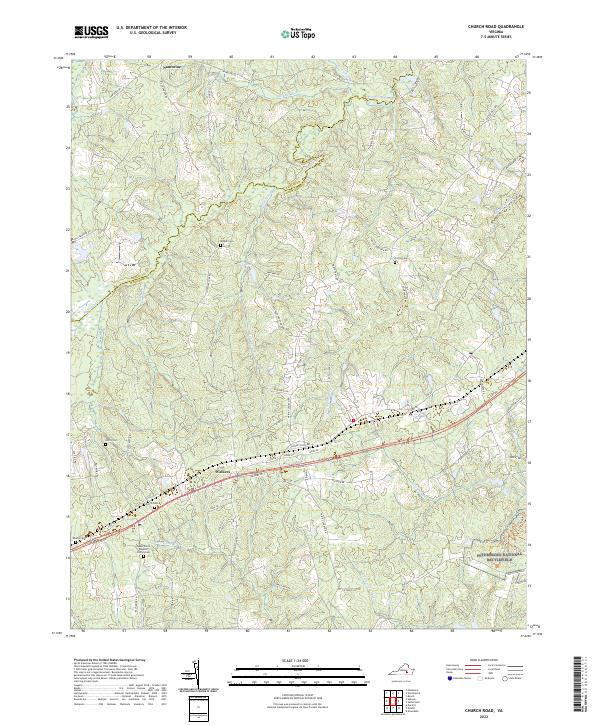 Church Road topographic map thumbnail