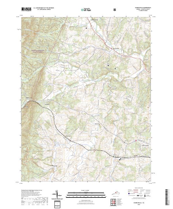 Churchville topographic map thumbnail