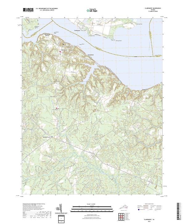 Claremont topographic map thumbnail