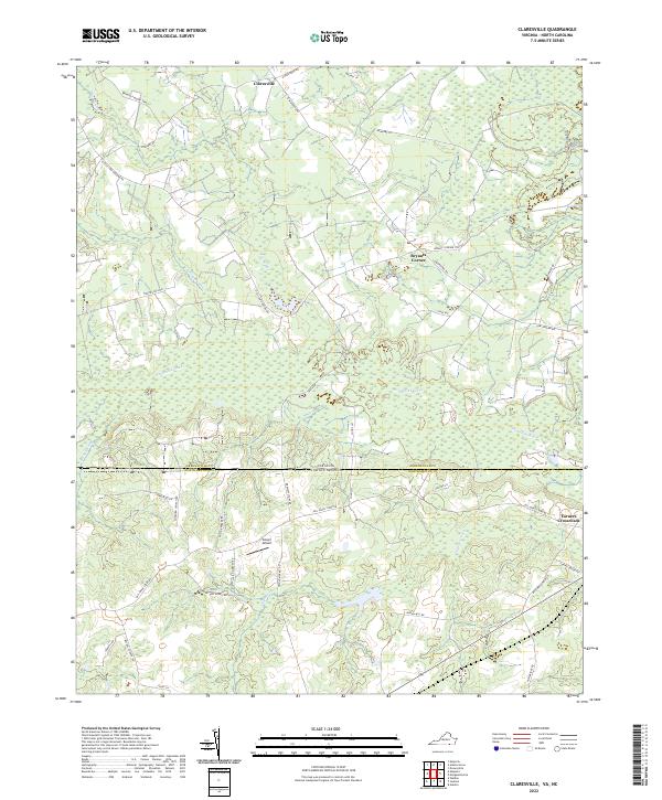 Claresville topographic map thumbnail
