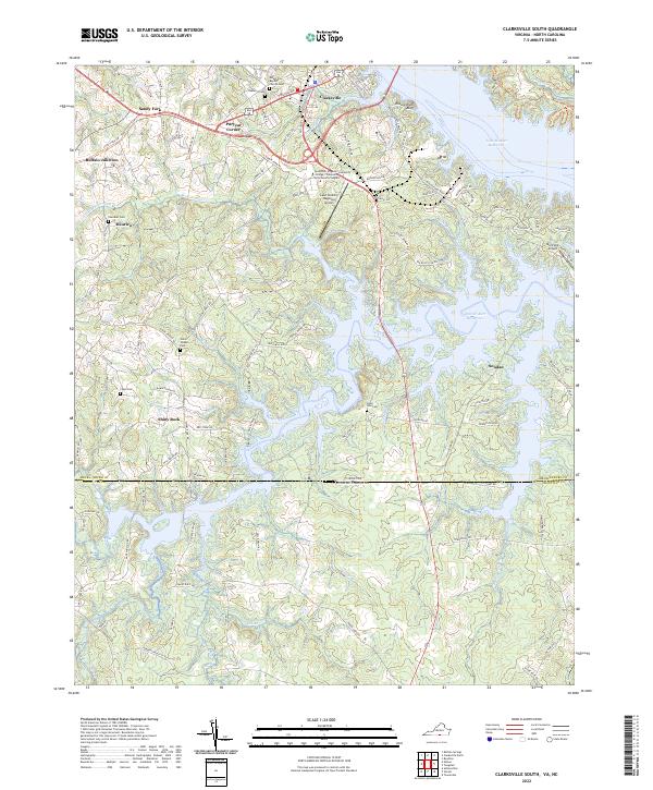 Clarksville South topographic map thumbnail