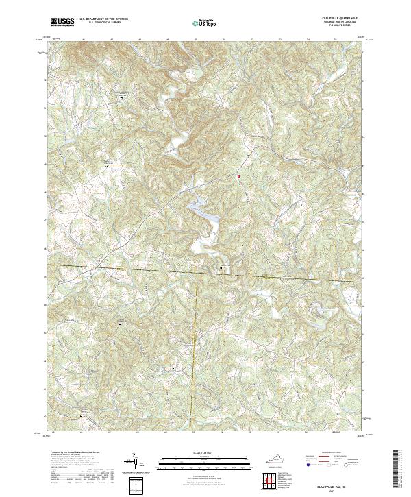 Claudville topographic map thumbnail