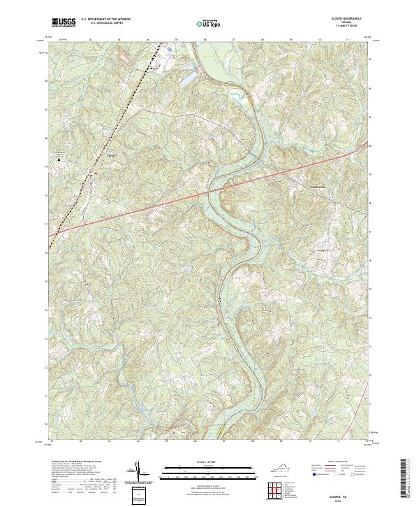 Clover topographic map thumbnail