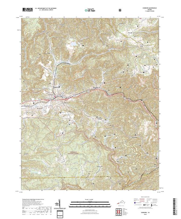 Coeburn topographic map thumbnail