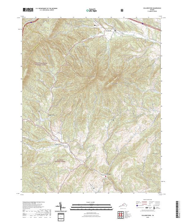 Collierstown topographic map thumbnail