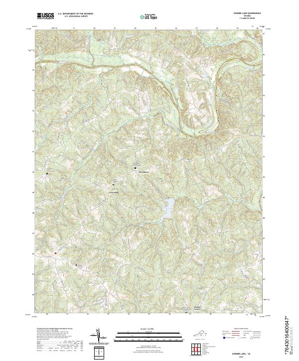 Conner Lake topographic map thumbnail