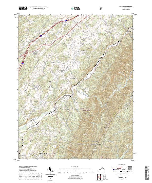 Cornwall topographic map thumbnail