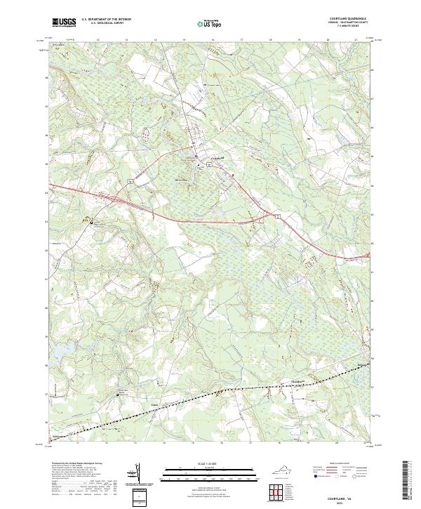 Courtland topographic map thumbnail