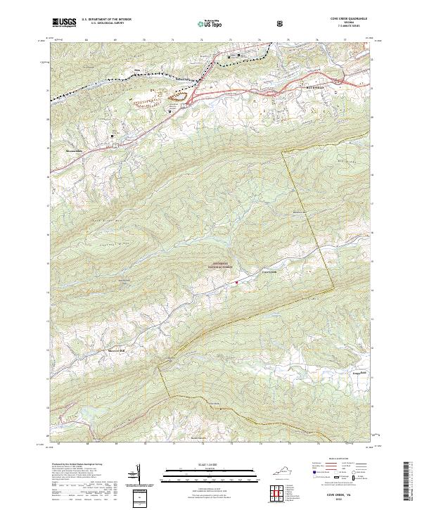 Cove Creek topographic map thumbnail
