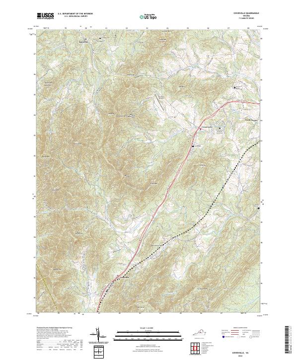 Covesville topographic map thumbnail