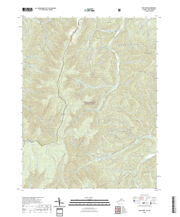 Cow Knob topographic map thumbnail