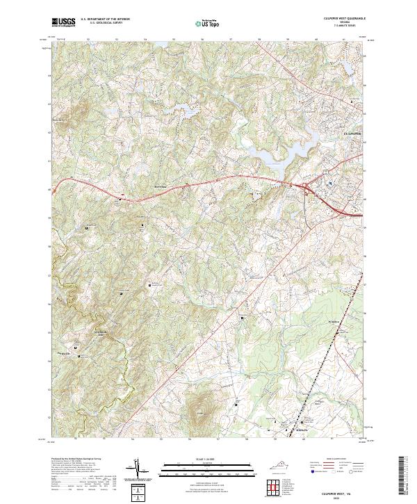 Culpeper West topographic map thumbnail