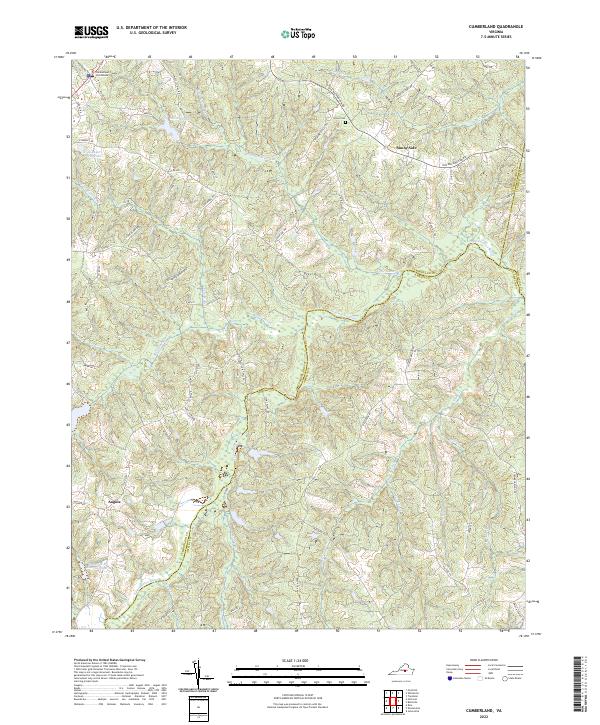 Cumberland topographic map thumbnail