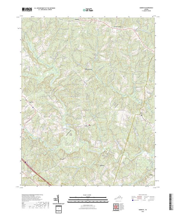 Dabneys topographic map thumbnail