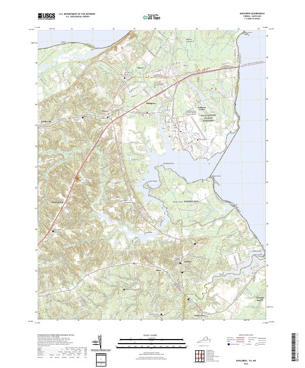 Dahlgren topographic map thumbnail