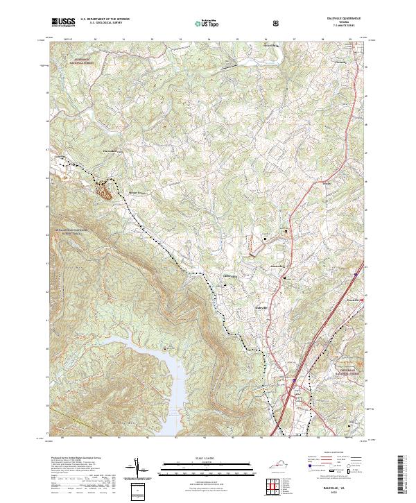 Daleville topographic map thumbnail