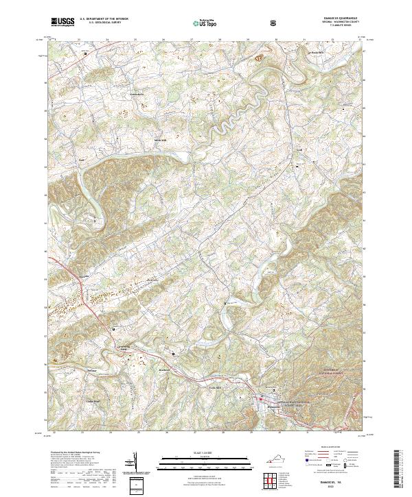 Damascus topographic map thumbnail
